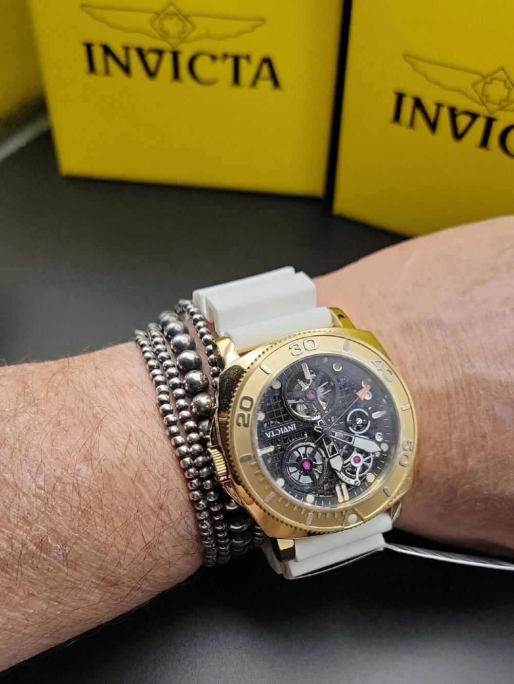 69464 Invicta Sea Hunter Obsidian Automatic Men's Watch w/ Skeleton Dial 44mm